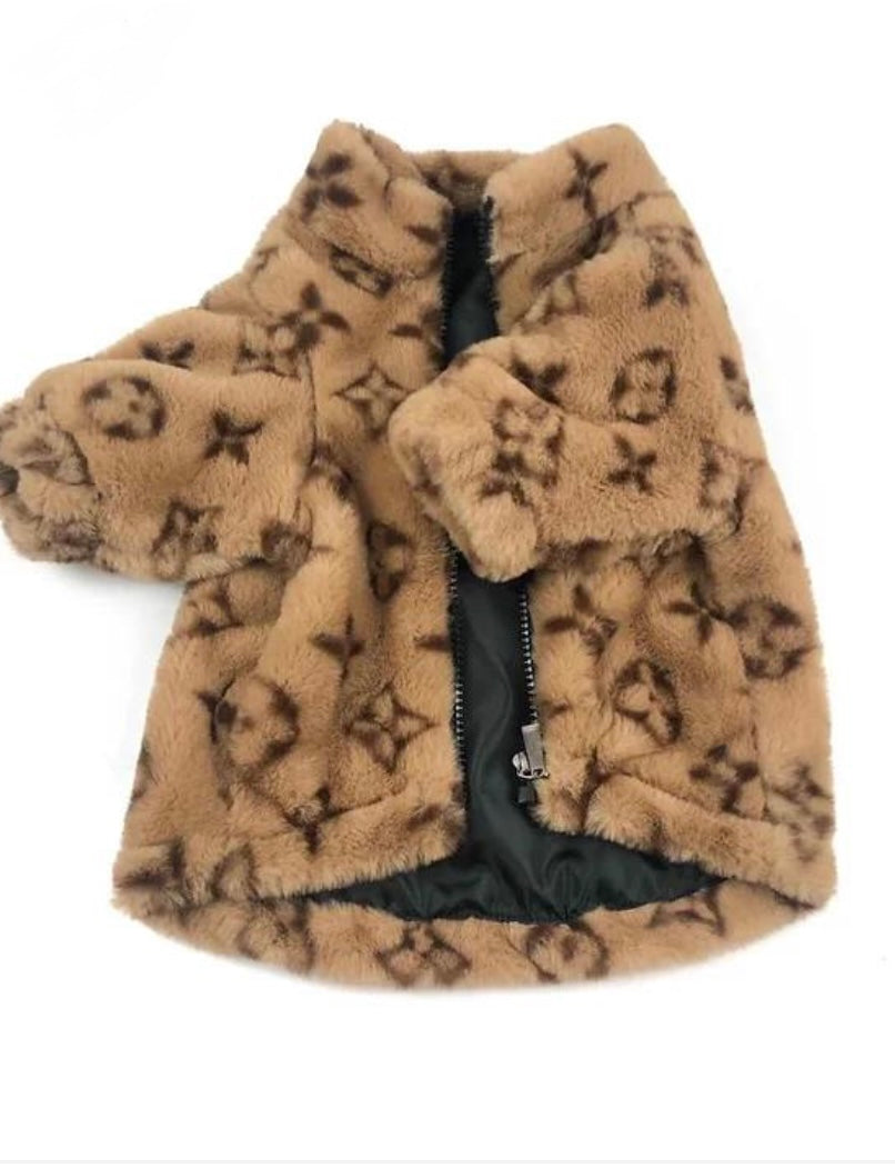 Louis Furry Jacket | Brown