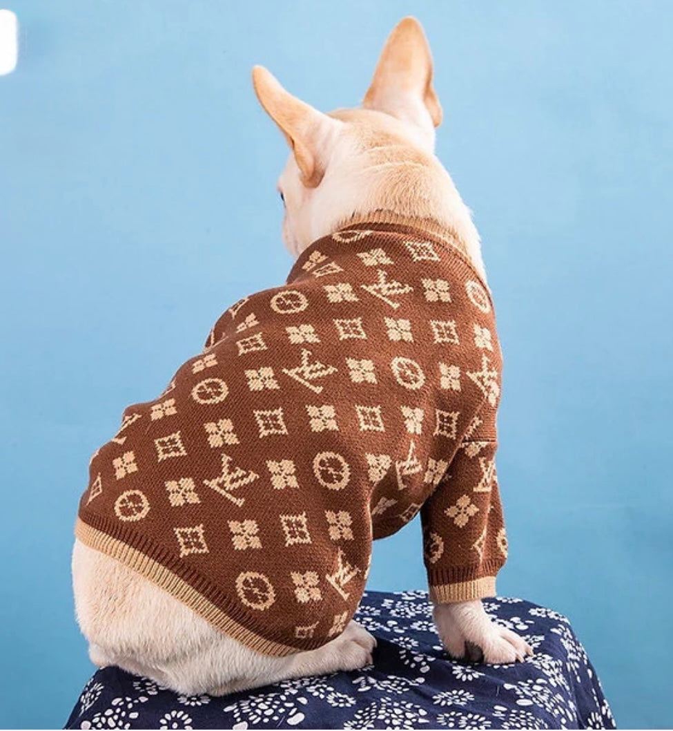 Chewy Vuitton Sweater | Chocolate